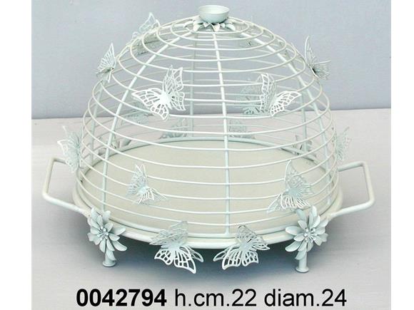 JISADER Portafrutta, Portafrutta Con Coperchio, Multifunzionale, Portafrutta Da Appoggio Per Frutta, Conservazione Di Verdure, Matrimoni Per Feste, Crema Con Fiocco Di Copertura