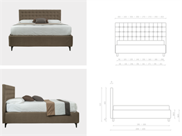 Letto imbottito Abisso