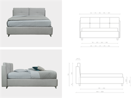 Letto imbottito Brina