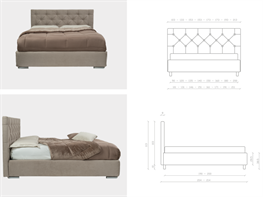 Letto imbottito Elysium