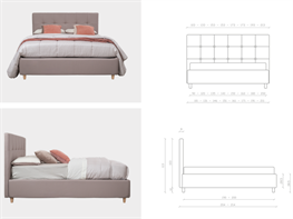 Letto imbottito Foggy