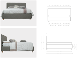 Letto imbottito Leggero