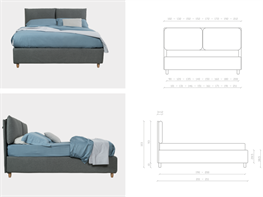 Letto imbottito Petalo