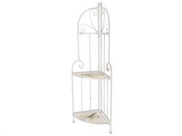 Angoliera etagere ferro bianca 3 ripiani