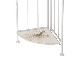 Angoliera etagere ferro bianca 3 ripiani