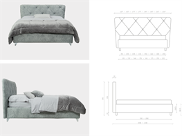 Letto imbottito Vesper