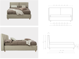 Letto imbottito Zephyr